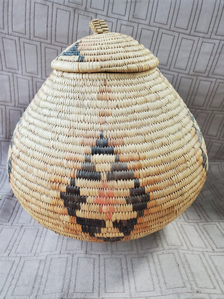 Vintage Zulu Hand Woven Basket