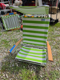 Low Reclining Beach Chair w/Adjustable Sun Shade(two available, priced separately)