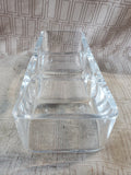 Heavy Glass 3 Sectioned Relish Dish