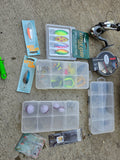 Husky Reel + Fishing Tackle Lot