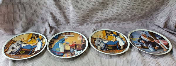 Lot of 4 Norman Rockwell Mother's Day Plates