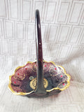 Italian Art Amethyst Glass Basket