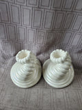 Pair of Ceramic Seashell Candle Holders