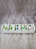 Set of 5 Japanese Porcelain Sake Cups
