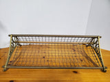 Vintage Railway Brass Luggage Hat Wall Rack