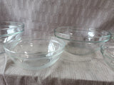 9 Piece Duralex Clear Glass Nesting Mixing Bowl Set