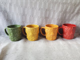 Set of 4 Sur La Table Pumpkin Mugs