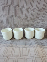 Set of 4 White Demitasses