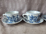 10 Piece Blue Danube Teacup and Saucer Set