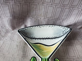 Clay Art Martini Salsa Dip Bowl