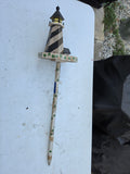 Lightweight Wooden Lighthouse Bird House on Stake