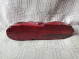 Asian Inspired Hand Carved Red Wood Dragon Figurine