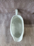 White Ceramic Gravy Boat and Saucer