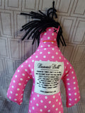 Pink and White Polka Dot Dammit Doll