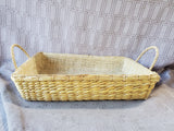 Hand Woven Grass Double Handle Basket