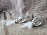 Domain Timeless Holiday Collection Set of 2 Glass Bird Ornaments