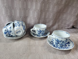 10 Piece Blue Danube Teacup and Saucer Set