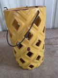 Yellow Ceramic Candle Lantern