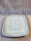 Signed Blue Glazed Pottery Trinket Tray