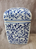 Blue and White Ceramic Trinket Box
