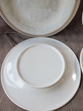 Lot of 21 White and Gold Toned Rim Melamine Dinner Plates