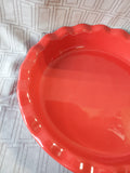Pier 1 Red Stoneware Pie Dish