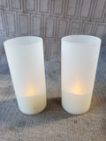 Lot of Flameless Tealight Candles and Plastic Candle Votives