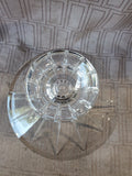 Clear Glass Ribbed Flare Vase