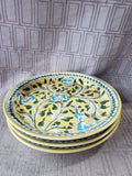 Set of 3 Pottery Barn Yellow "Ava" Salad Plates