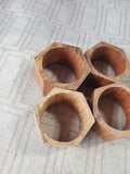 Set of 4 Wooden Napkin Rings