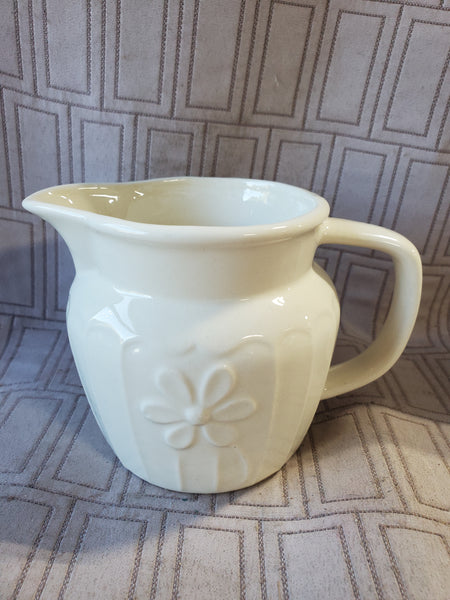 White Ceramic Cream Pitcher