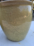 Pair or Glazed/Crackle Terracotta Planters