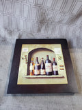 Wooden and Ceramic Wine Trivet