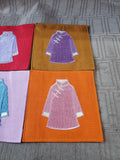Set of 6 Asian Inspired Fabric Coasters