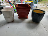 Trio of Glazed Planters