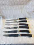 Set of 6 Burns Mfg. Stainless Steel Serated Steak Knives