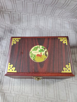 Wooden Deer Jewelry Box with Mirror