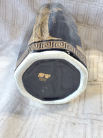 Greek Hand Painted Octagonal Vase
