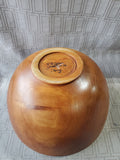 Signed Cherry Wood Bowl