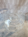 Clear Glass Etched Pedestal Vase