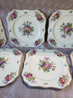 Set of 6 Hutschenreuther Selb Bavaria Floral Salad Plates