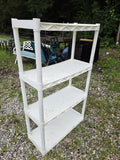 4-Tier White Plastic Shelving Unit (C)