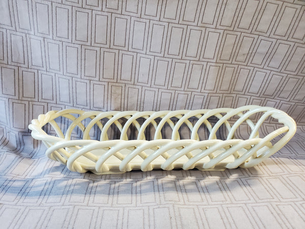 Eucalyptus Stoneware Cream Colored Bread Basket