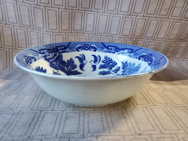 Asian Inspired Blue and White Serving Bowl