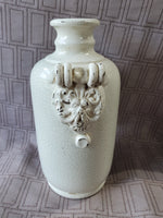 Leona Lavorato A Mano White Crackle Glazed Distressed Vase
