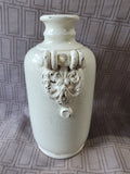 Leona Lavorato A Mano White Crackle Glazed Distressed Vase