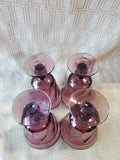 Set of 4 Amethyst Glass Water Goblets (2 SETS AVAILABLE PRICED INDIVIDUALLY AT $16 EACH)