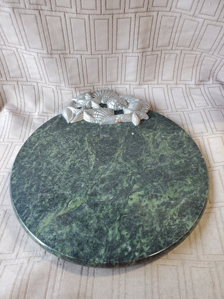 Carved Marble Seashell Cheese Tray AS IS—READ DESCRIPTION CAREFULLY**