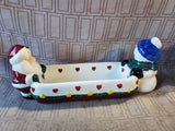 Earthenware Christmas Cracker Dish
