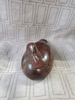 (B) Carved Wood Duck Figurine